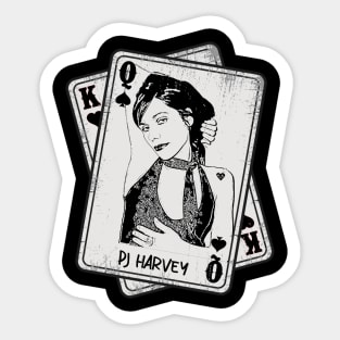 Retro Pj Harvey 80s card Style Sticker